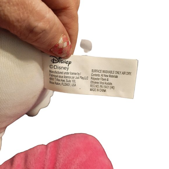 Disney Minnie Mouse Plush Bunny Ears Pink Floral Dress Stuffed Animal 12" - Picture 7 of 7